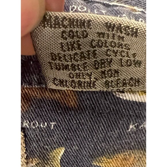 Orvis Mens Button-Up Shirt Fish Print Cotton Long Sleeve Navy Size L Vacation - Picture 5 of 10